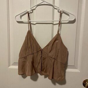 PacSun Tan Crop Tank Top